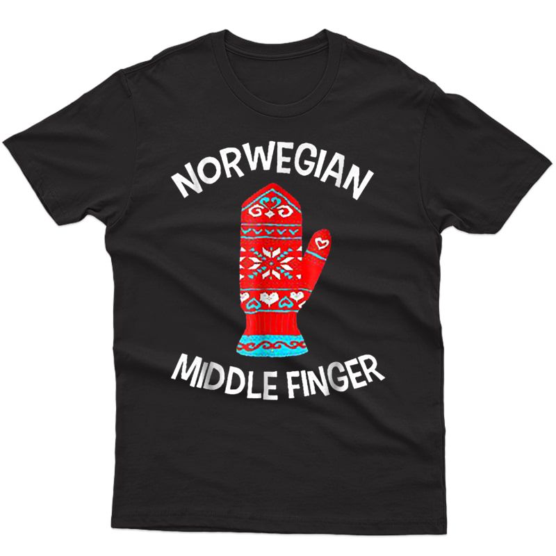 Norwegian Middle Finger Shirt Norway Lover Xmas Tshirt Gift