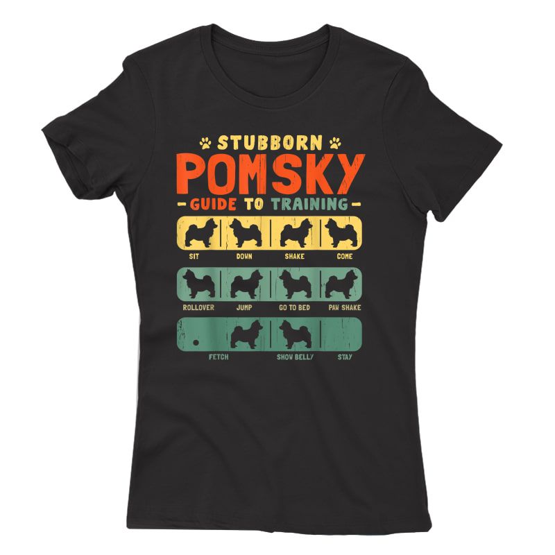 Pomsky Mom Dad Funny Stubborn Vintage Tricks Gift T-shirt