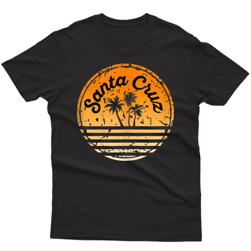 Santa Cruz Retro Surf Palm Tree Tank Top Shirts