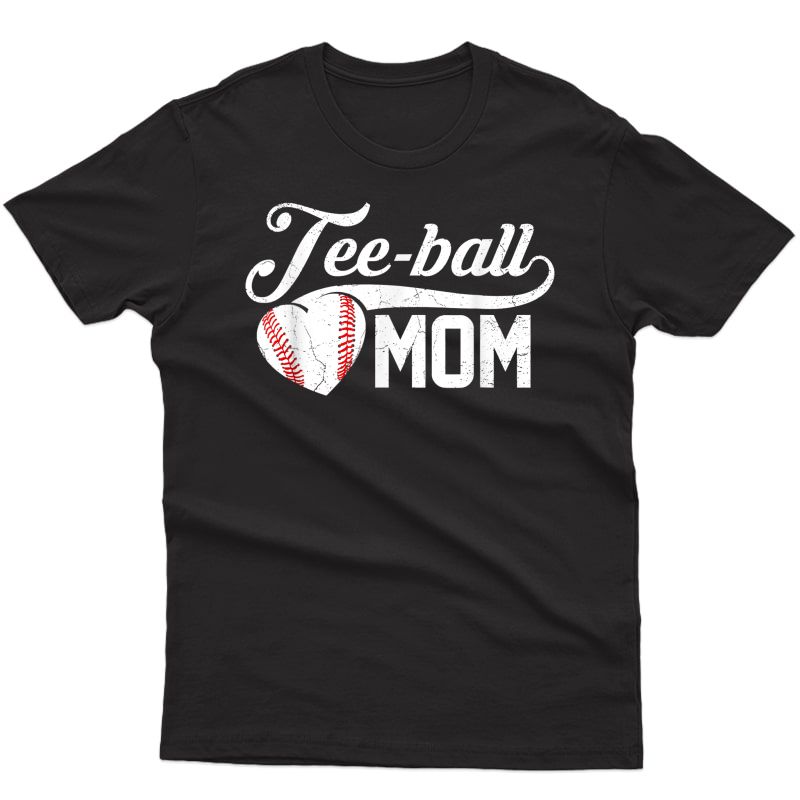 Teeball Mom Leopard Funny Teeball Mom Mother's Day 2021 T-shirt