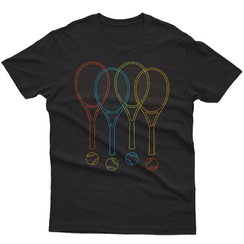 Tennis T Shirt | Rackets & Balls Cool Tennis T-shirt